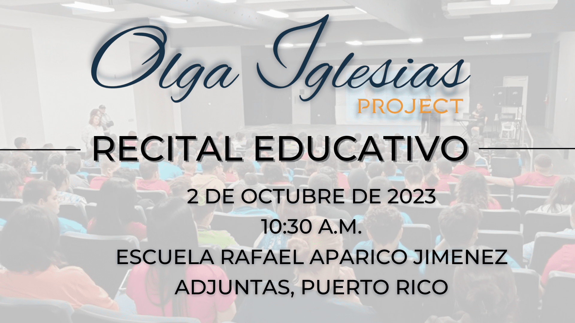“Nuestras Voces” en la Escuela Rafael Aparicio Jiménez — 1