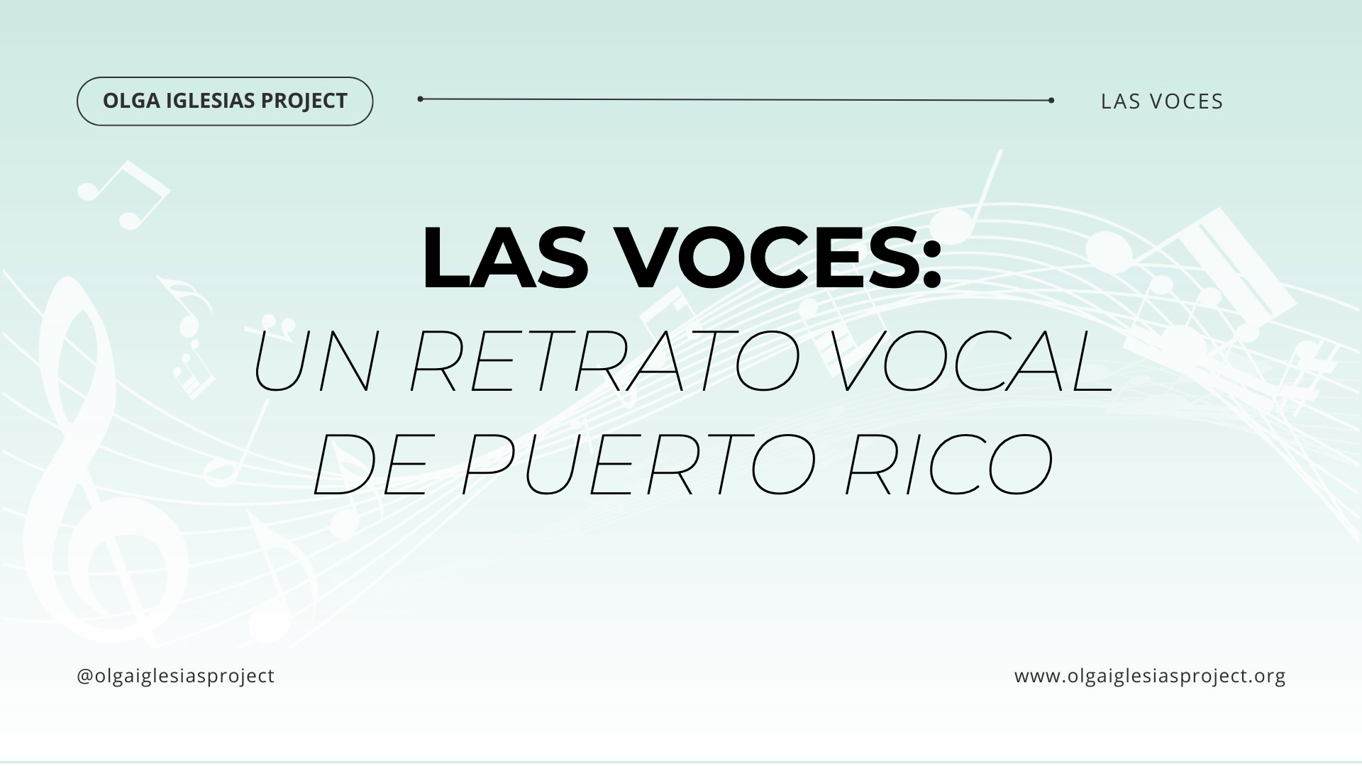 Las Voces - Un retrato vocal de Puerto Rico
