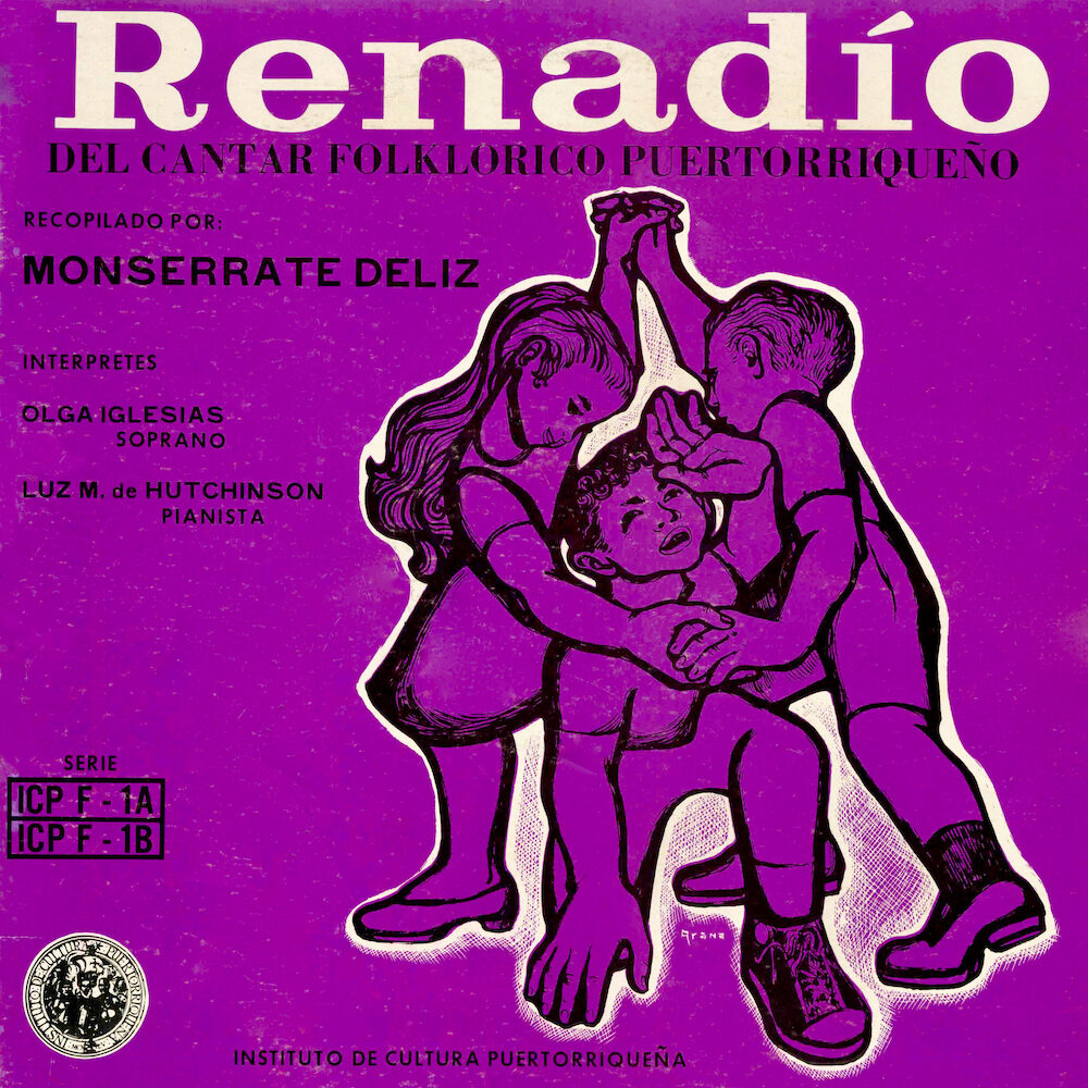 Carátula de 1959 de "Renadío del Cantar Folclórico Puertorriqueño" con Olga Iglesias como soprano y Luz Hutchinson al piano.
