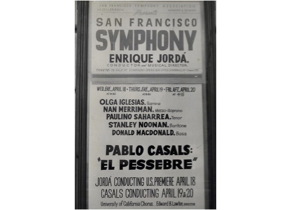 El debut estadounidense en abril de 1962 de "El Pessebre" en San Francisco, California.