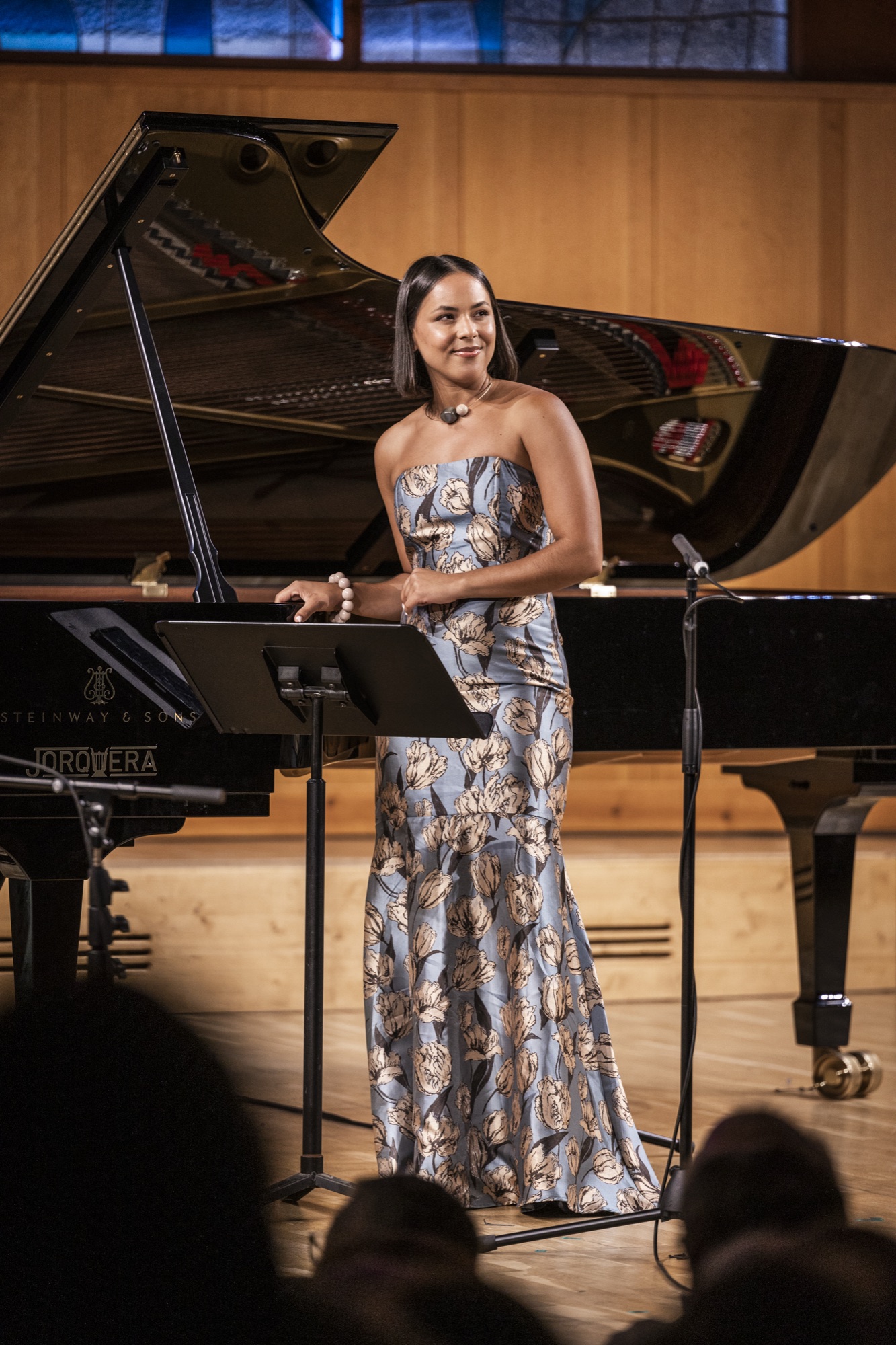 La soprano Natalia Santaliz en el escenario de El Vendrell