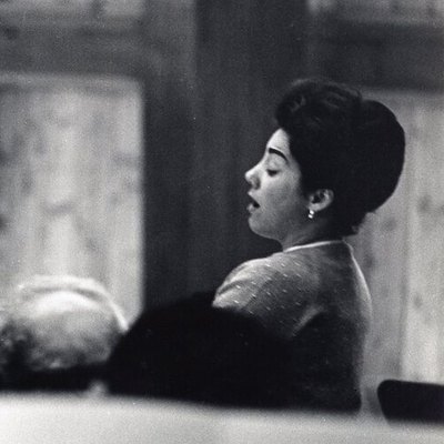 Olga Iglesias sings at the 1966 recording session with Pablo Casals at Marlboro.
